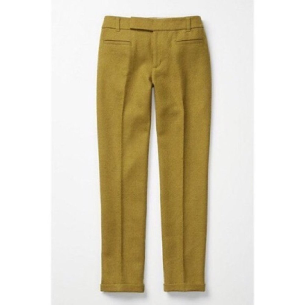 ANTHROPOLOGIE Wool Chartreuse Pants {NN41}